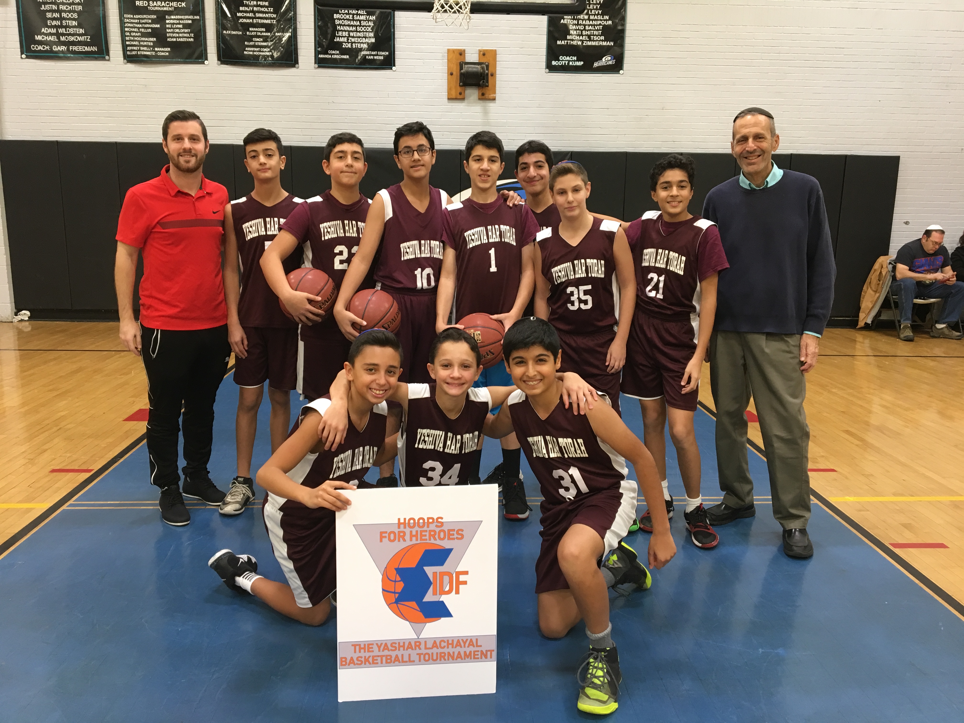 Yeshiva Har Torah students joined the Hoops for Heroes 2018 Basketball Tournament to raise funds for IDF soldiers